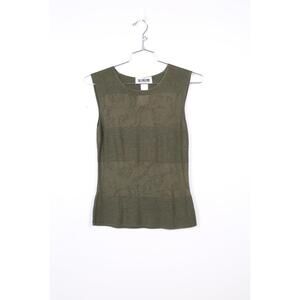 90's Bla Bla Cava Tirreni Textured Knit Tank Top